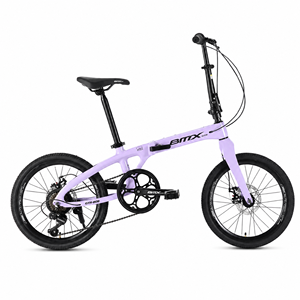 Lichtgewicht 20 inch magnesiumlegering vouwfiets 7 versnellingen draagbare vouwfiets dubbele schijfrem BMXGTR - Product Image 3