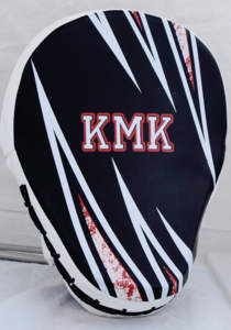 10OZ 12OZ Gants de boxe factices en cuir PU entraînement léger fermeture à crochet et boucle Logo personnalisé et Design rose bleu blanc - Product Image 2