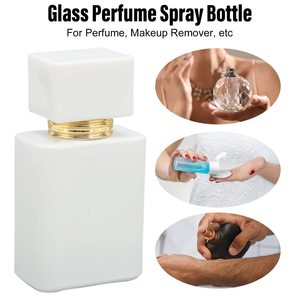 Atomizador de Perfume Recargable de Vidrio de 30 ml, Botella de Gran Capacidad con Boquilla Dorada y Pulverizador Blanco para Cosméticos - Product Image 2