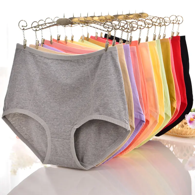 L-XL Women briefs high waist plus size cotton underwear breathable and comfortable soft cotton women's panties
