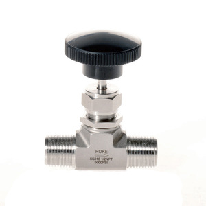 วาล์วเข็มสแตนเลส ROKE SS316 ขนาด 1/2NPT 5000PSI แบบควบคุมแรงดันสูง ชนิดตรงผ่าน - Product Image 5
