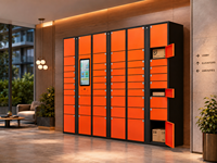 Sistema de Recogida de Paquetes Inteligente con Pantalla Táctil, Autoservicio, Resistente a la Intemperie, Duradero, para Apartamentos, Oficinas y Comercios
