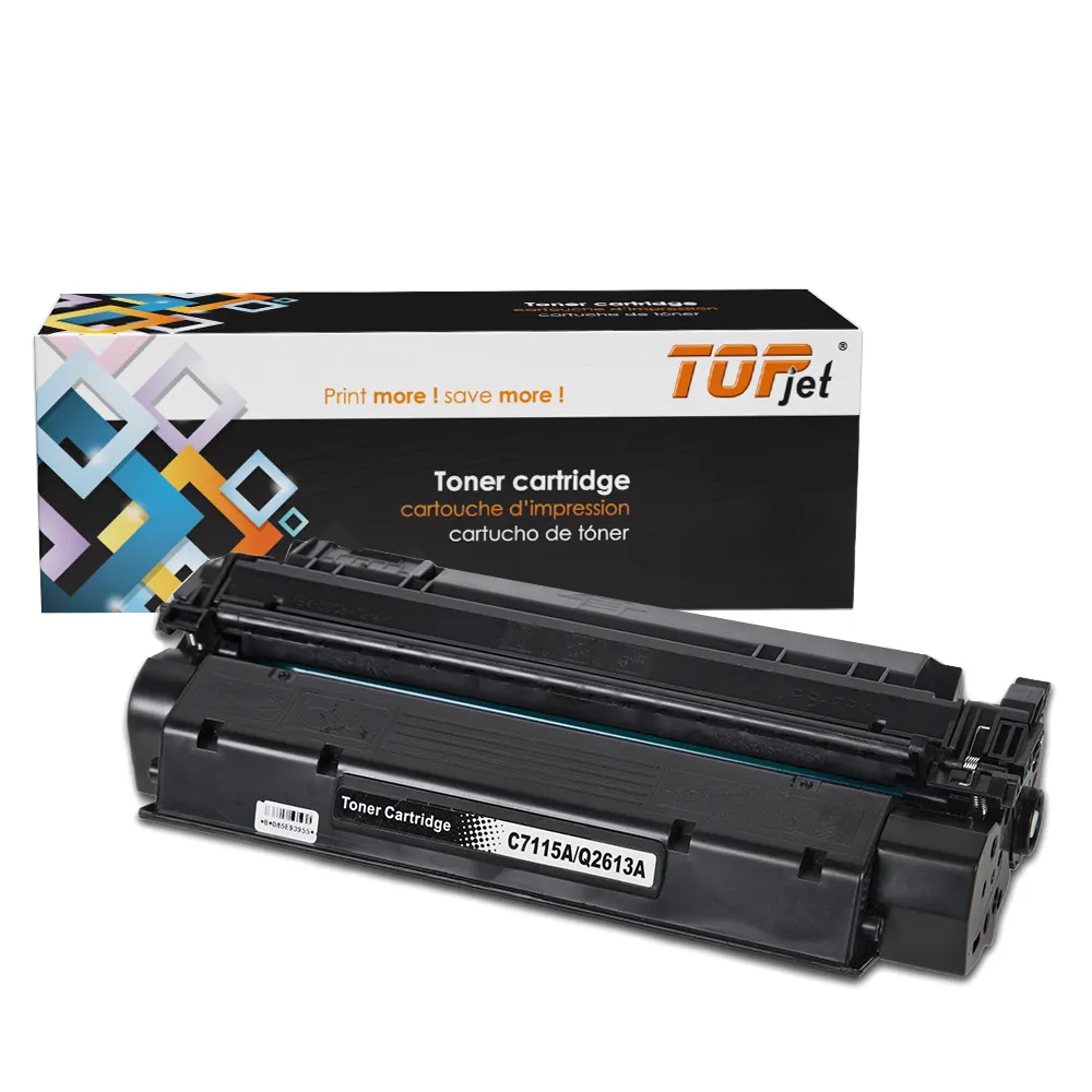 Cartuccia Toner nera Topjet C7115A 15A C7115 compatibile per HP 1000 1200 1220 3300 3310 3320 LBP stampante Laser 1210