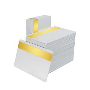 Inkjet imprimible Hico CR80 30Mil Tarjeta de plástico en blanco RFID tarjeta de membresía inteligente con tira magnética - Product Image 1