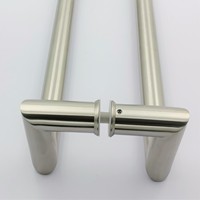 Poignée de porte extérieure en bois et verre de haute qualité SS316, poignée de porte en acier inoxydable de qualité 316