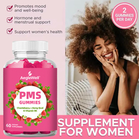 Aeglewell OEM Marque Privée Gummies pour le Soulagement des Règles et l'Équilibre Hormonal, Soulagement des Douleurs Menstruelles et Compléments PMS pour Femmes
