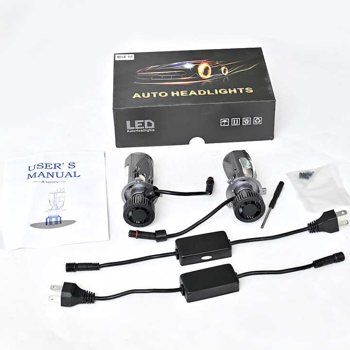 LED Projector Headlights 6+3 Bi Lens Bulb 6000K High and Low Beam for