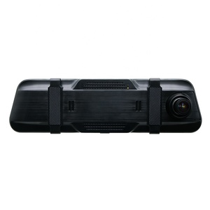 Enregistreur de caméra de tableau de bord à double objectif de 10 pouces rétroviseur de voiture <span class=keywords><strong>DVR</strong></span> 1080p enregistreur vidéo avant arrière 12 mois de garantie LCD