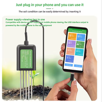 Capteur de sol NPK intelligent 7-en-1 en plastique avec interface USB |   Analyseur de précision EC, pH, température et humidité pour l'agriculture (OEM) Marque TONY