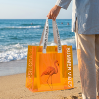 Sac en PVC tendance style lettre couleur gelée, pochette orange, pour le shopping, cadeau influenceur, emballage personnalisé avec logo, vente en gros
