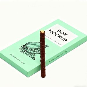 Caja de Embalaje de Cartón Impermeable para Barras de Chocolate con Diseño de Champiñones, Impresión Personalizada de Lujo, con Laminado Mate y Relieve de Alta Gama - Product Image 1