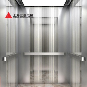 Ascenseur de luxe Mitsubishi avec commande AC et décoration miroir gravé pour villas et hôtels – Prix compétitif - Product Image 3