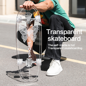 เซิร์ฟสเก็ตบอร์ดอะคริลิกใสกันลื่นขนาด31*8นิ้วเซิร์ฟสเก็ตบอร์ดลองบอร์ดพิมพ์ลายแบบกำหนดเอง - Product Image 2