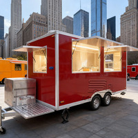 Food Truck Italien Personnalisé de Rue, Hot-Dog, Pizza, Burger, Barbecue au Charbon de Bois, Kebab Doner, Remorque Alimentaire avec Cuisine Complète