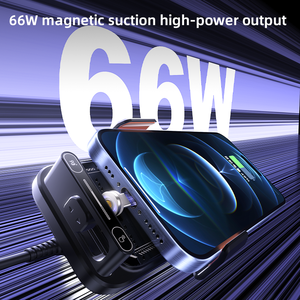 Produits gagnants Dropshipping 66W Charge rapide Montage sur évent Automotive Smart Phone Car Wireless Charger Station pour iphone 17 16 - Product Image 3