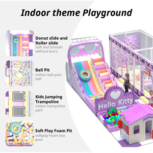 TONGYAO 9 en 1 Aire de jeux intérieure pour enfants, ensembles de jeux multifonctions, jeux souples, toboggan, piscine à balles, fosse à balles en mousse, <span class=keywords><strong>mur</strong></span> <span class=keywords><strong>d</strong></span>'<span class=keywords><strong>escalade</strong></span>, blocs de construction - Product Image 2