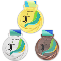 Fabrication sur mesure de médailles de sport de volleyball, de gymnastique et de course sans minimum de commande
