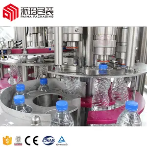 China Preis komplette PET-Bottelproduktionslinie automatische alkaline mineralienreine 3-in-1-Wasserabfüllmaschine Werk
