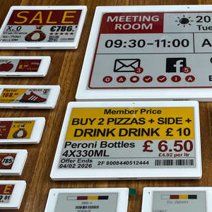 Etiquetas de precio digitales de 2.4GHz y 10.2 pulgadas para estanterías de supermercado, kit de demostración ESL electrónico, etiqueta electrónica de papel electrónico con tinta electrónica. - Product Image 1