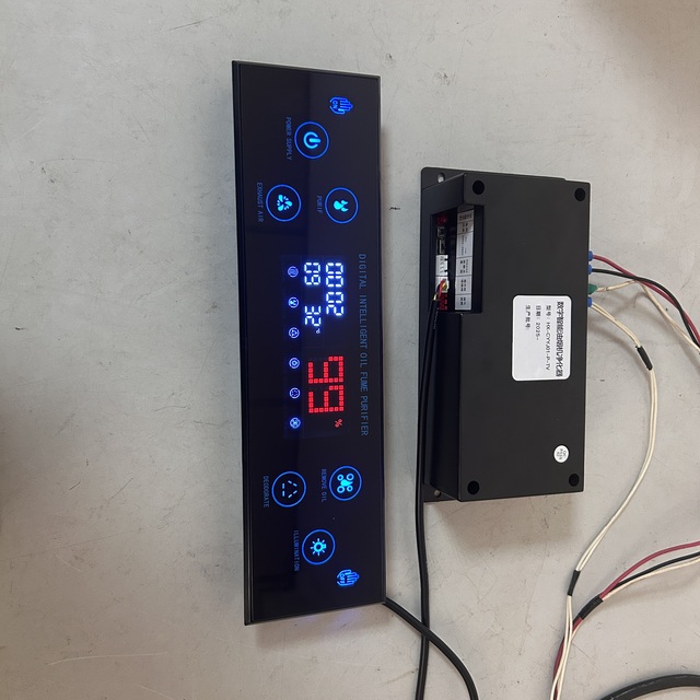 Universal Aluminum Touch Screen Display Control Panel Restaurant Range Hood 99.9% Efficiency Voltage Regulation New Power 15x8cm