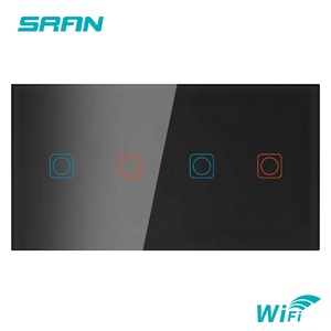 Interruptor Wifi SRAN para Hogar Inteligente, Estándar Europeo, Panel de Vidrio Táctil, Interruptor de Luz Táctil de Pared Wifi Inteligente Tuya - Product Image 4