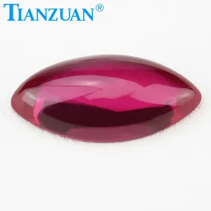 Synthetic Ruby cabochon Loose Gemstone Marquise cabochon 5# color red Corundum stone