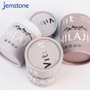 Boîte d'emballage cylindrique en carton kraft recyclable de qualité alimentaire pour compléments alimentaires, tube en papier Shilajit, conception personnalisée - Product Image 6