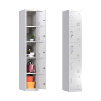 Armoire de rangement en métal à 5 portes armoire de rangement en acier pour casier en fer d'étudiant de gym