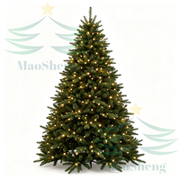 Sapin de Noël artificiel sur mesure OEM en gros de 7 pieds avec lumières LED pré-éclairées pour l'intérieur et l'extérieur