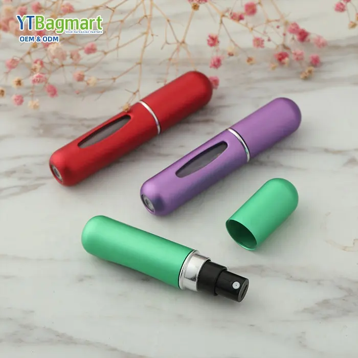 5ml tragbare Mini Metall nachfüllbare sieben farbige Parfüm flaschen Travel