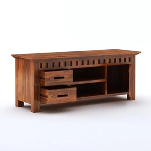 ตู้วางทีวีไม้จริง Jodhpuri Woods Dang ชุดเฟอร์นิเจอร์เพื่อความบันเทิง งานแฮนด์เมดทันสมัย สำหรับห้องนั่งเล่น ทนทาน สวยงาม - Product Image 2
