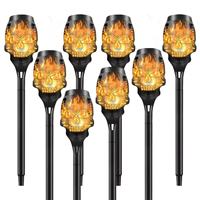 Lampe torche solaire LED d'extérieur IP65, décoration de jardin en forme de crâne pour Halloween, idéale pour les fêtes en extérieur