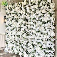 Op Maat Gemaakte Kunstmatige Bloem Achtergrond Paneel Zijde Kunstmatige Roos Bloem Muur Hoge Simulatie Bloem Mat Voor Huwelijksfeest