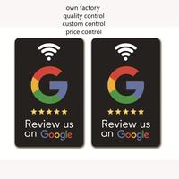 Custom Printing NFC 213/215/216 Review Tap Card Smart RFID Sticker Tag for Facebook TIKTOK Google Review Social Media