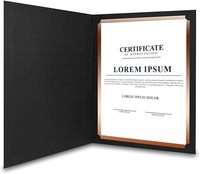 Carpeta de Diploma de Papel Tamaño Carta con Estampado de Lámina Dorada con Logotipo Personalizado, Carpeta de Archivos A4, Porta Certificados, Cubiertas de Carpeta de Archivos de Tapa Dura A4
