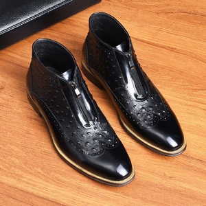New Style <b>Boots</b> For Autumn Men's High Top <b>Boots</b> With Crocodile Pattern Leather Business Formal Men's Leather <b>Boots</b> - Product Image 3