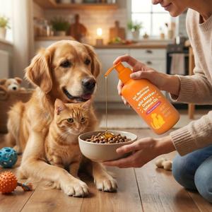 น้ำมันปลาแซลมอน USMILEPET OEM/ODM โอเมก้า 3 น้ำมันปลา 251 มล. น้ำมันปลาแซลมอนสำหรับสุนัข ดูแลสุขภาพสัตว์เลี้ยง น้ำมันปลาแซลมอนป่าสำหรับสุนัข บำรุงผิวและขน - Product Image 2