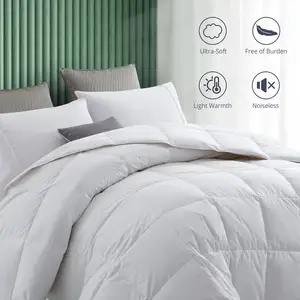 Custom High Quality warm and comfortable down feather comforter down quilted comforter 100% cotton bed down comforter