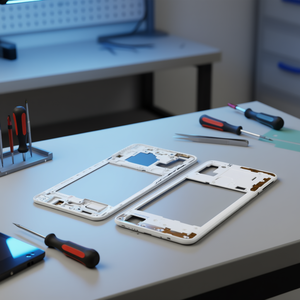 Cover Centrale con Cornice Bianca per Galaxy A21s - Ricambio Scocca - Product Image 3