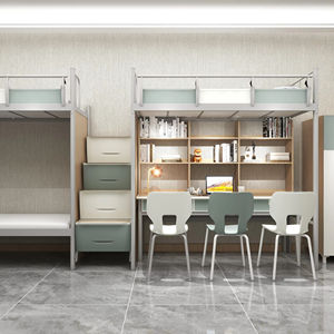 Apartamento Litera Niños Literas modernas Muebles escolares Cama deslizante Niños Niño <span class=keywords><strong>Loft</strong></span> Cama con escaleras Muebles de dormitorio - Product Image 1