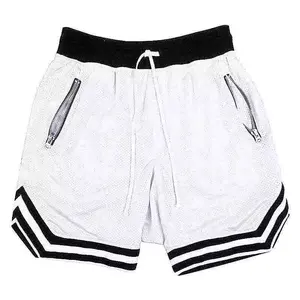 Pantalon court respirant à séchage rapide pour homme avec poches zippées taille réglable short en maille pour hommes pour les vêtements de sport d'été