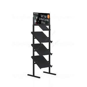 Étagère de présentation de poêles à frire en métal sur pied, présentoir de vente au détail pour ustensiles de cuisine, stand pour supermarché, magasin d'articles de cuisine - Product Image 2