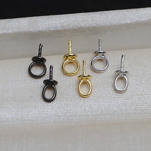 Componentes de Plata S925 para Fabricación de Joyería, Colgante Circular Grande, Estilo Simple, Multiusos, para Accesorios de Cabello, Base Vacía - Product Image 1