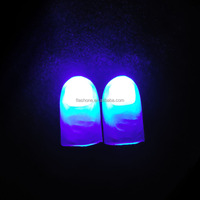 Doigts lumineux LED, doigts magiques lumineux pour les tours de close-up sur scène, accessoires pour les fêtes, Diwali, Noël
