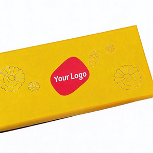 Custom Luxury Rigid Gift <b>Box</b> with Inner Tray Yellow & Red Corrugated Paper Packaging for Tea, Mooncake, or Premium Food Items - Product Image 5
