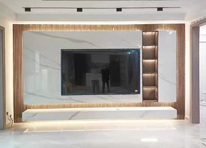 Feuille UV brillante élevée de PVC de marbre pour la décoration de mur - Product Image 6