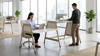 Système de bureau modulaire ergonomique pour 2, 4 ou 6 personnes, pour mobilier de bureau moderne