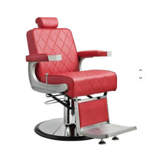 Sillón de Barbería Moderno de Cuero Sintético, Altura Ajustable, Rotación de 360 Grados, Mueble de Salón Comercial Resistente para Corte de Cabello - Product Image 5