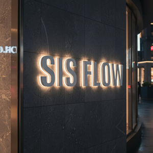 Enseigne LED personnalisée pour entreprise, logo miroir 3D, lettres en métal lumineuses pour publicité intérieure, enseigne LED rétroéclairée 3D pour boutique - Product Image 1