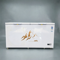 Congélateur coffre commercial 200L à ouverture par le haut, porte simple, refroidissement direct, horizontal, pour supermarché